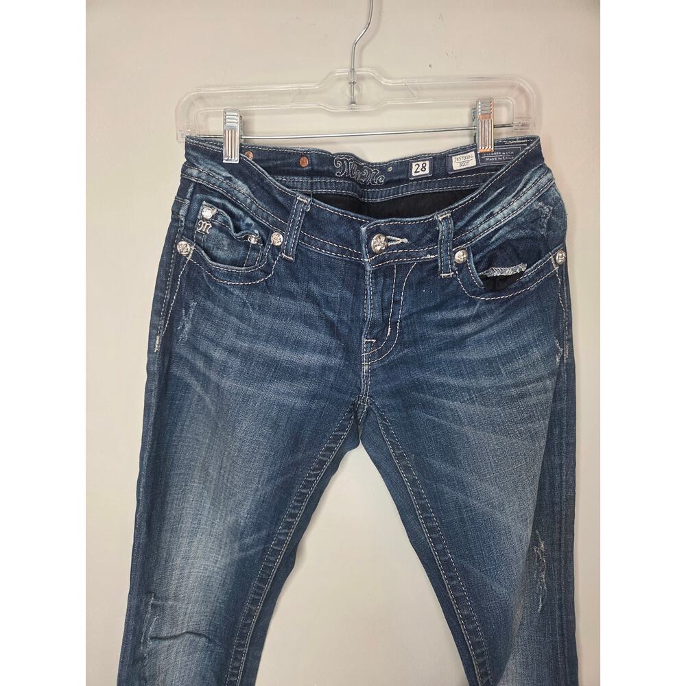 Miss Me Women’s 28 Medium Wash Bootcut Denim Jeans JE5731BL Light Distressed